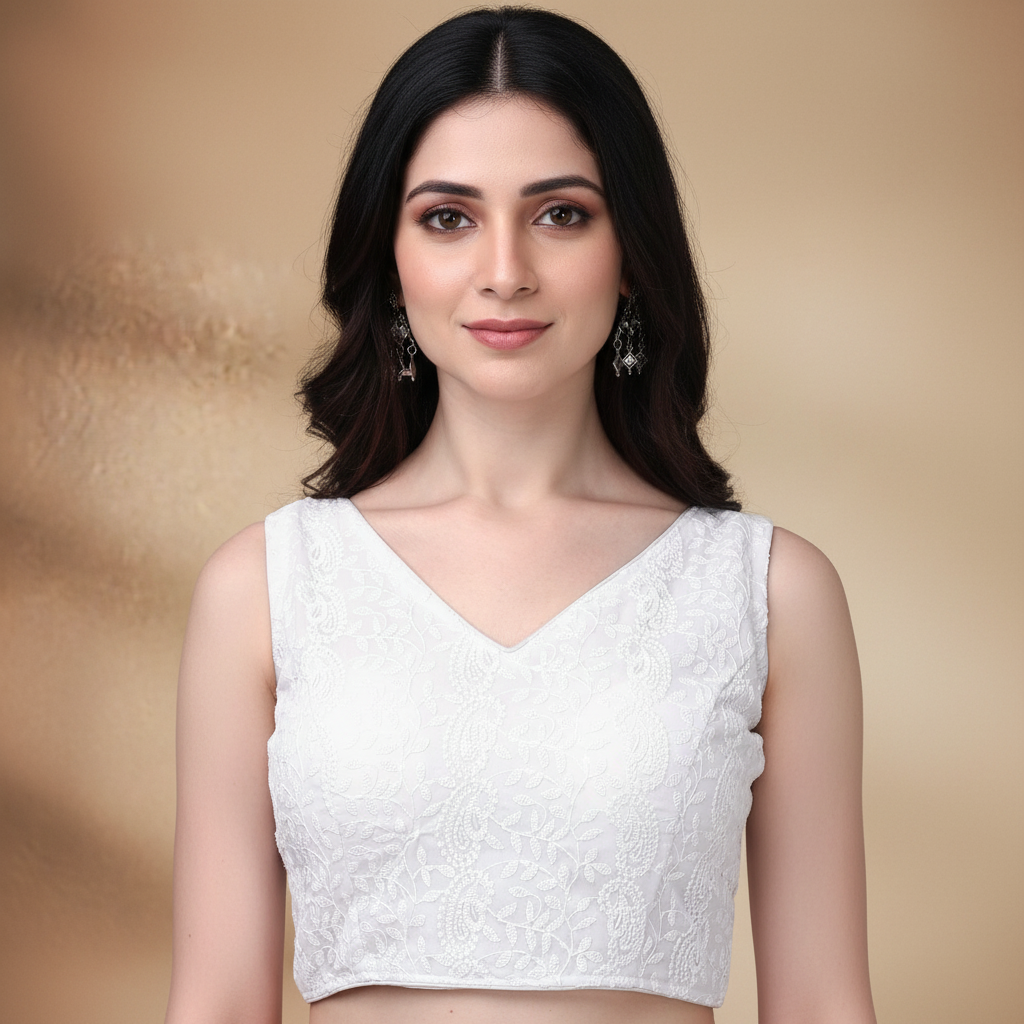 V-Neck Sleeveless Blouse