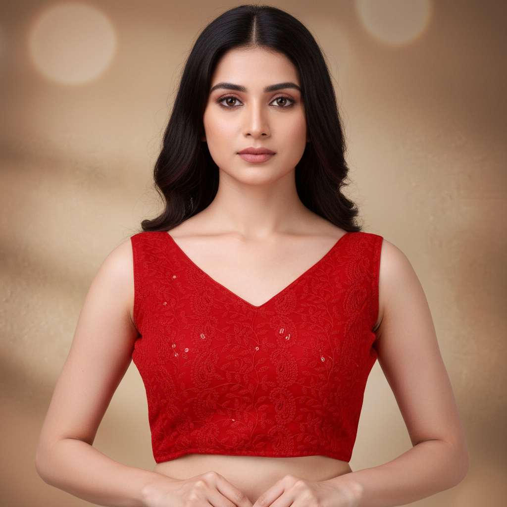 V-Neck Sleeveless Blouse