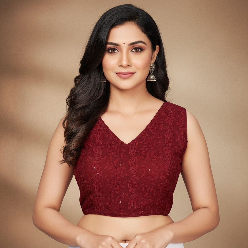 V-Neck Sleeveless Blouse