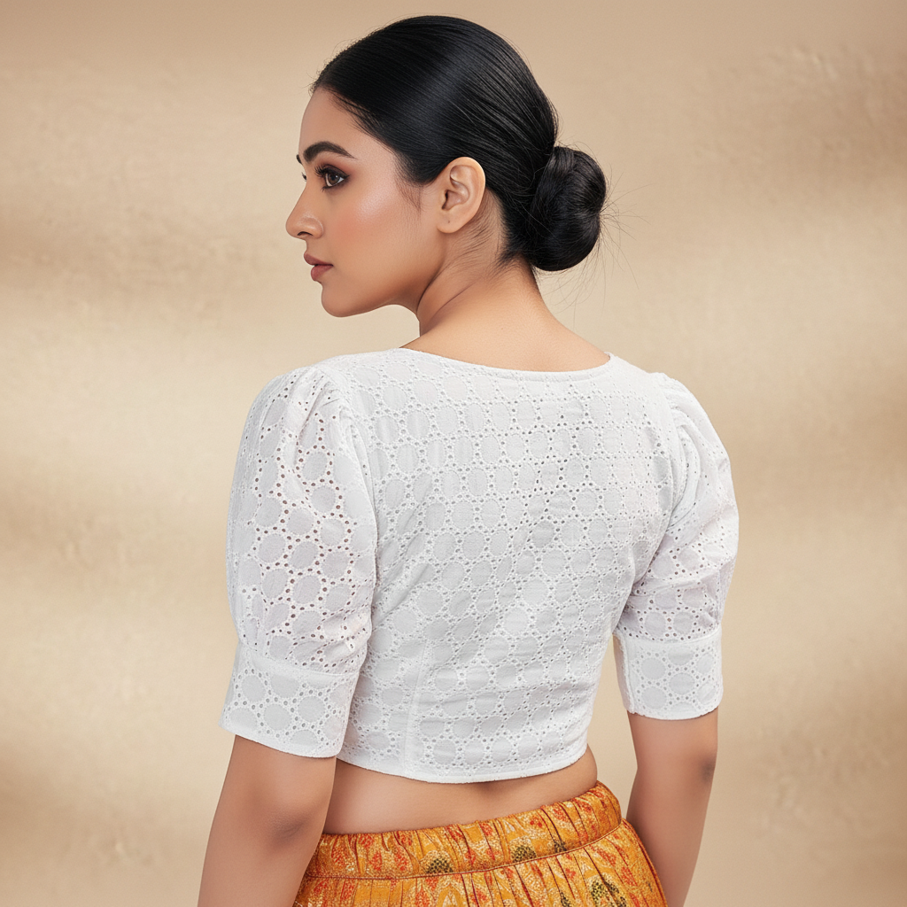 Cotton V-Neck Blouse