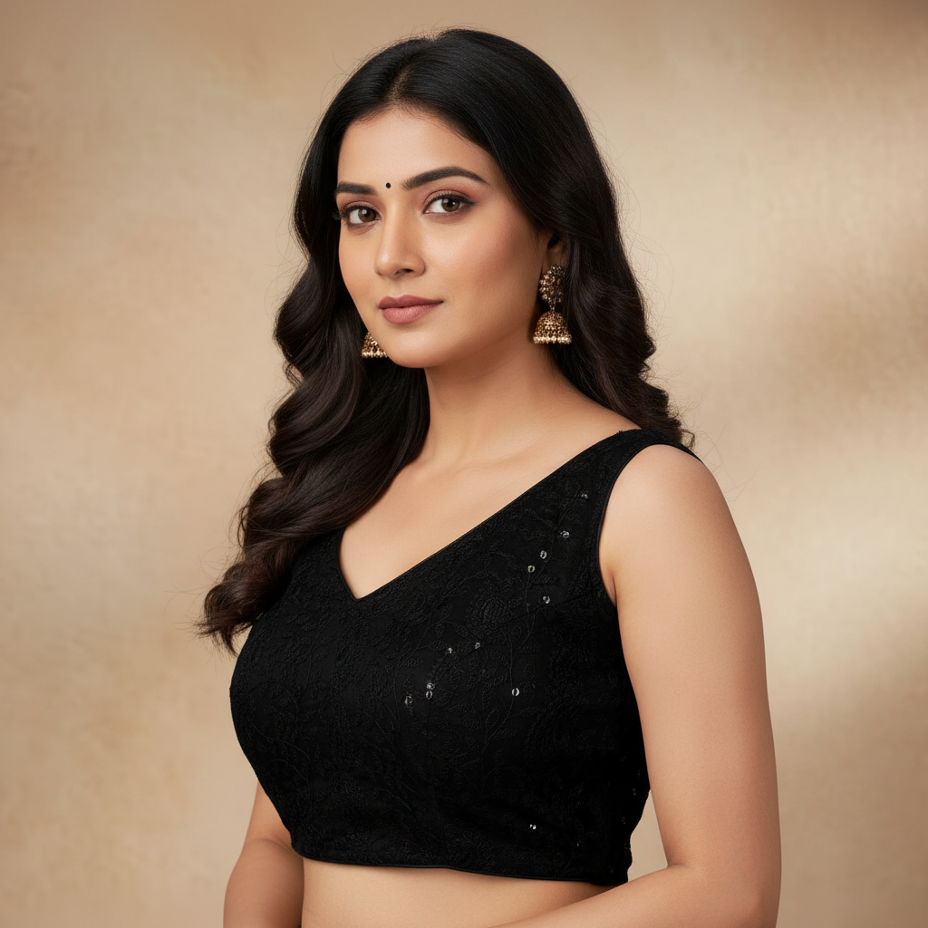 V-Neck Sleeveless Blouse