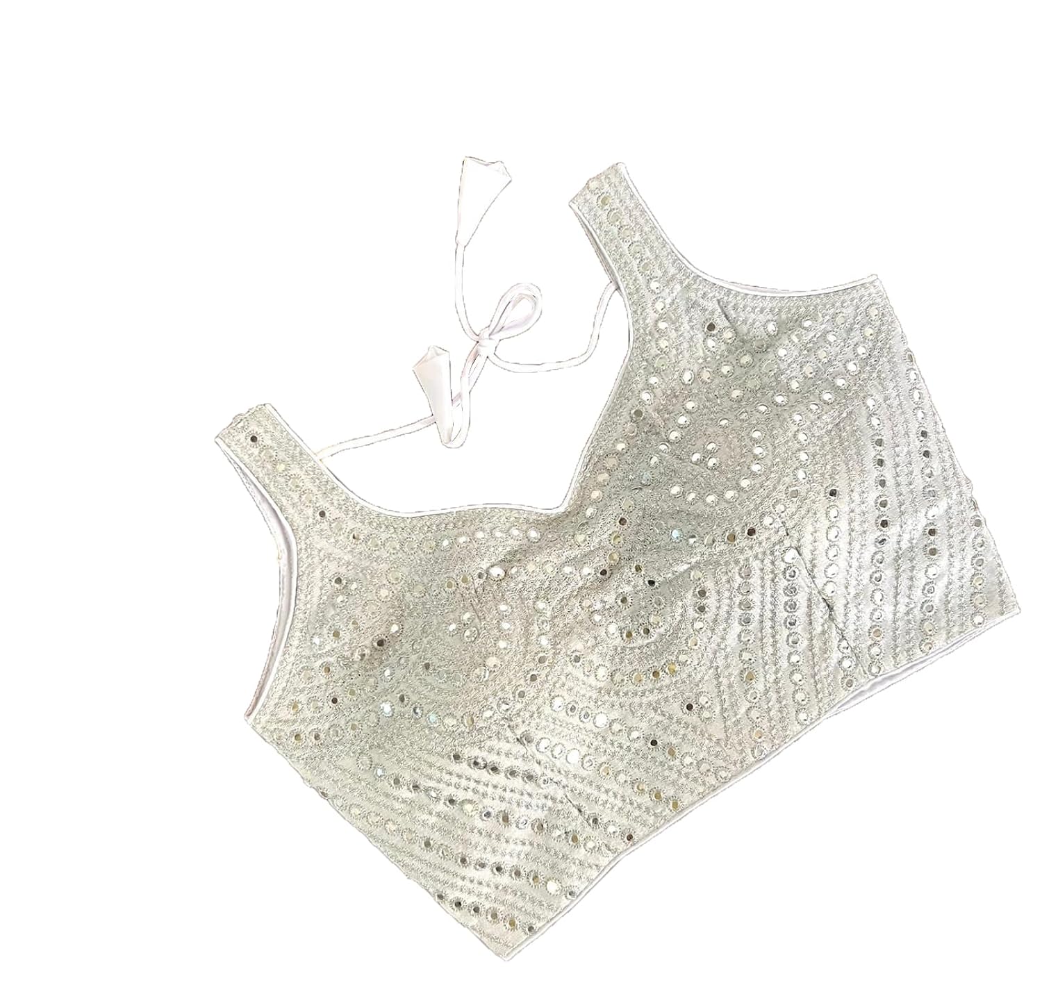 Silver Sleeveless Blouse