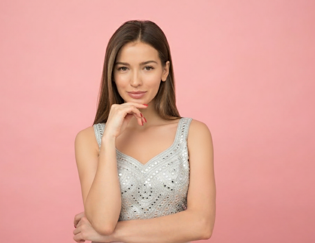 Silver Sleeveless Blouse