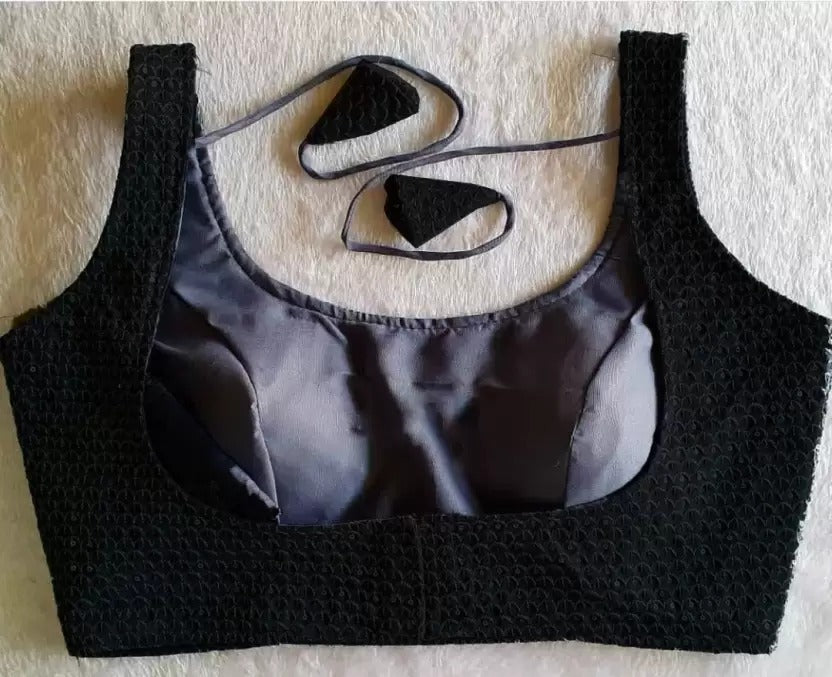 Deep Back Sleeveless Blouse